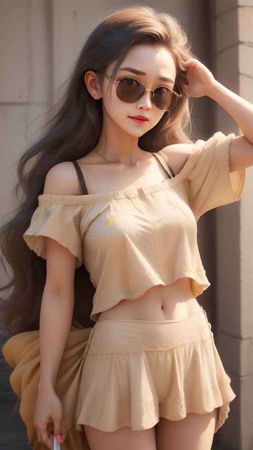 吊带美女