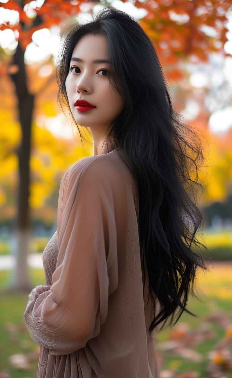 秋天下宽松美女 18
