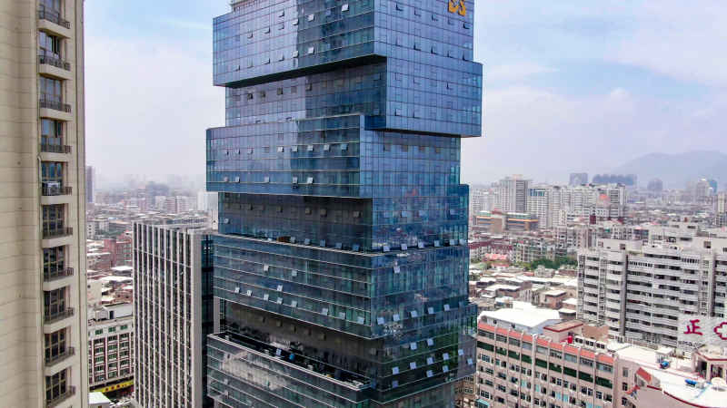 福建泉州城市风光航拍图 