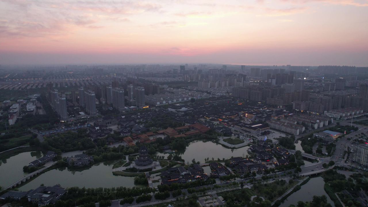 江苏宿迁城市风光旅游景区航拍