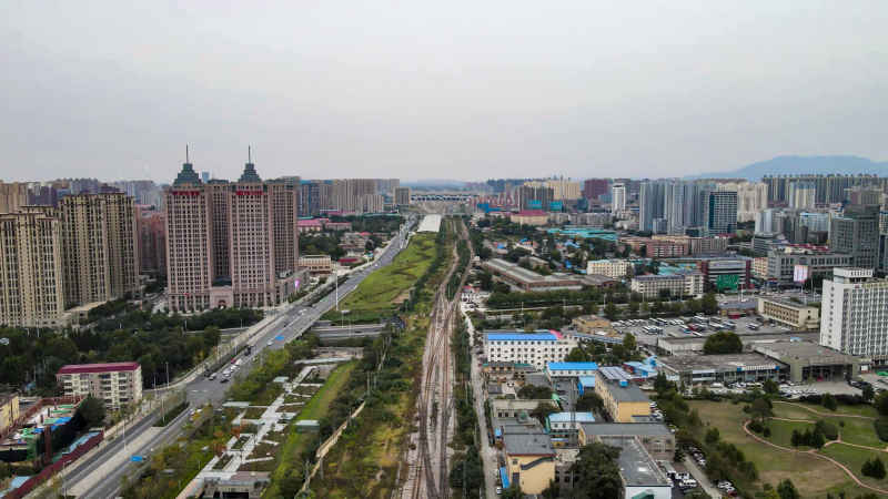 河南郑州城市风光航拍图 