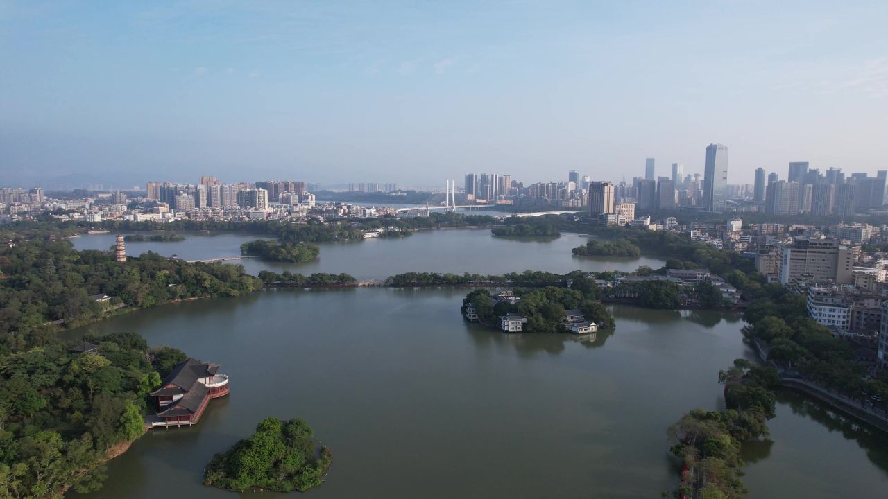 广东惠州西湖5A景区航拍