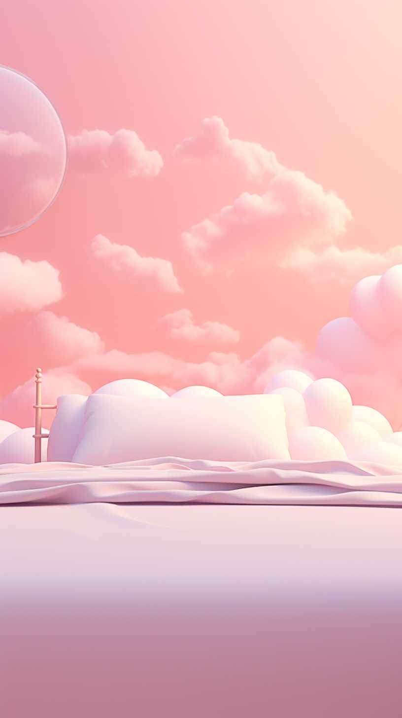 粉色吊床海景