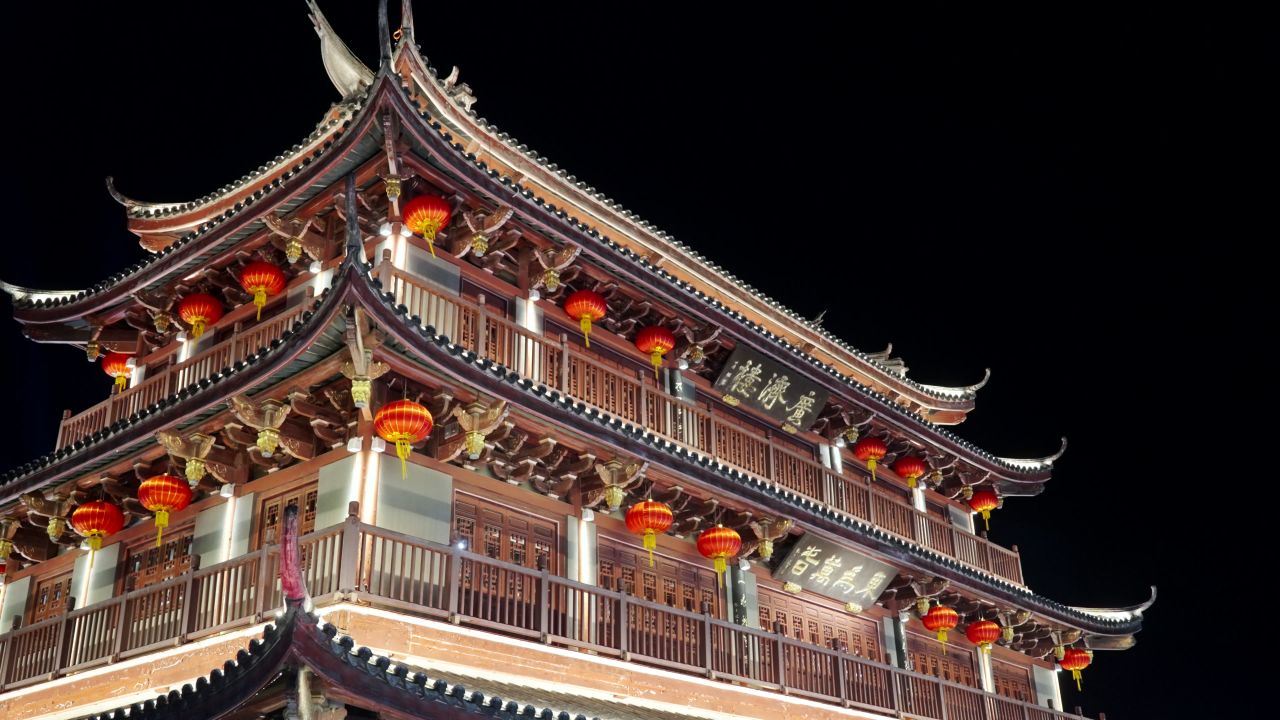 广东潮州古城城市建筑风光