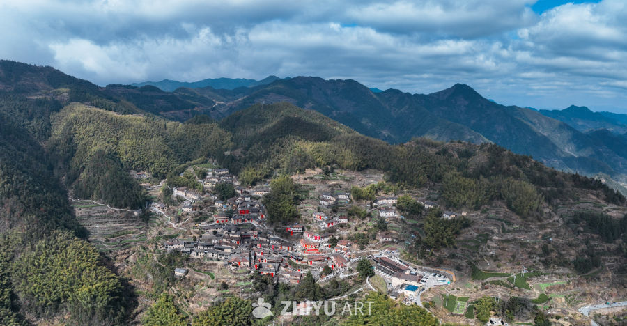航拍浙江丽水松阳陈家铺村 46