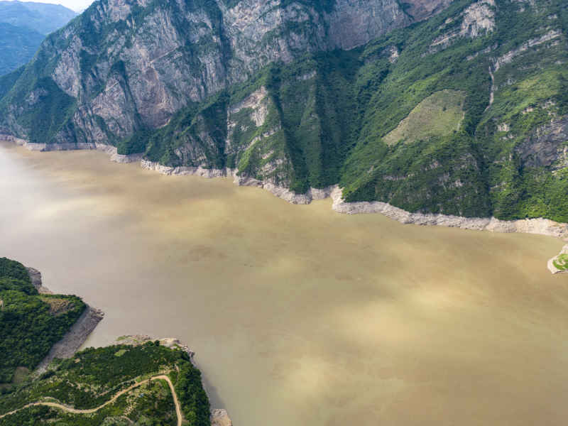 湖北长江三峡风光航拍图 