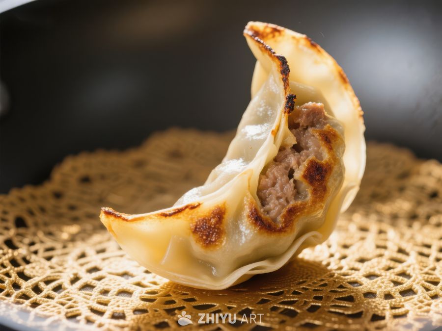 煎饺特写：金黄酥脆的美味 246