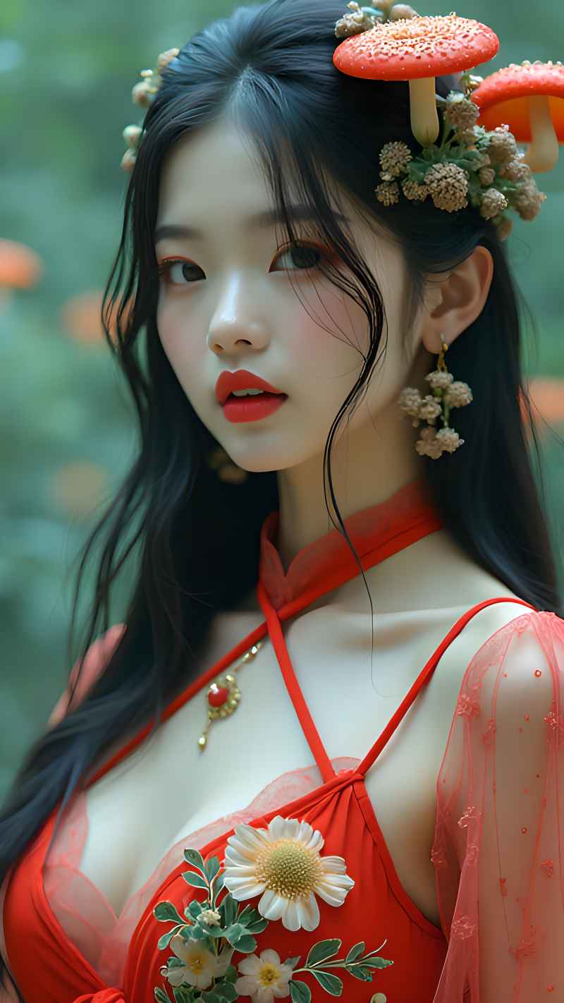 红色女郎户外拍摄 58