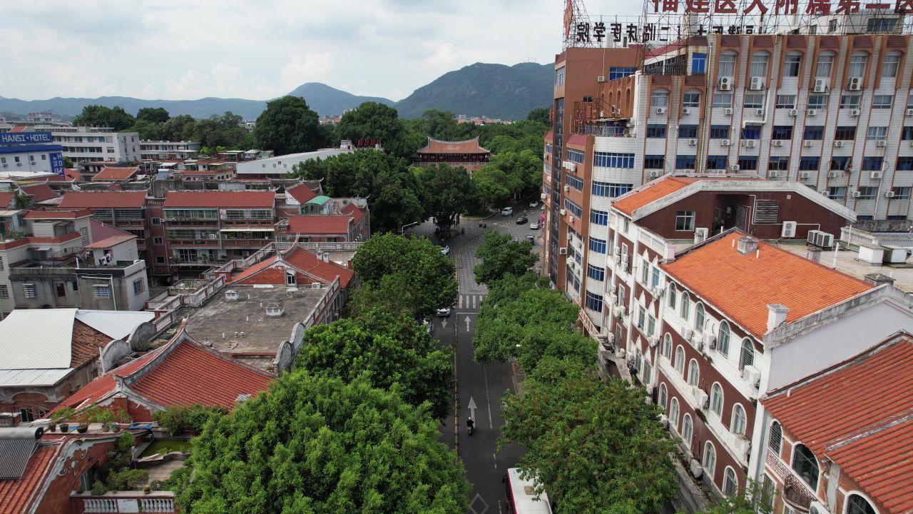 福建泉州城市风光地标建筑航拍