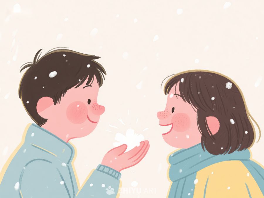 冬日雪中两人温馨互动 155