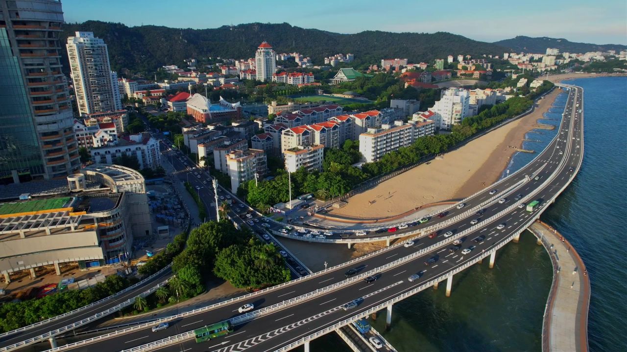厦门航拍演武大桥景观