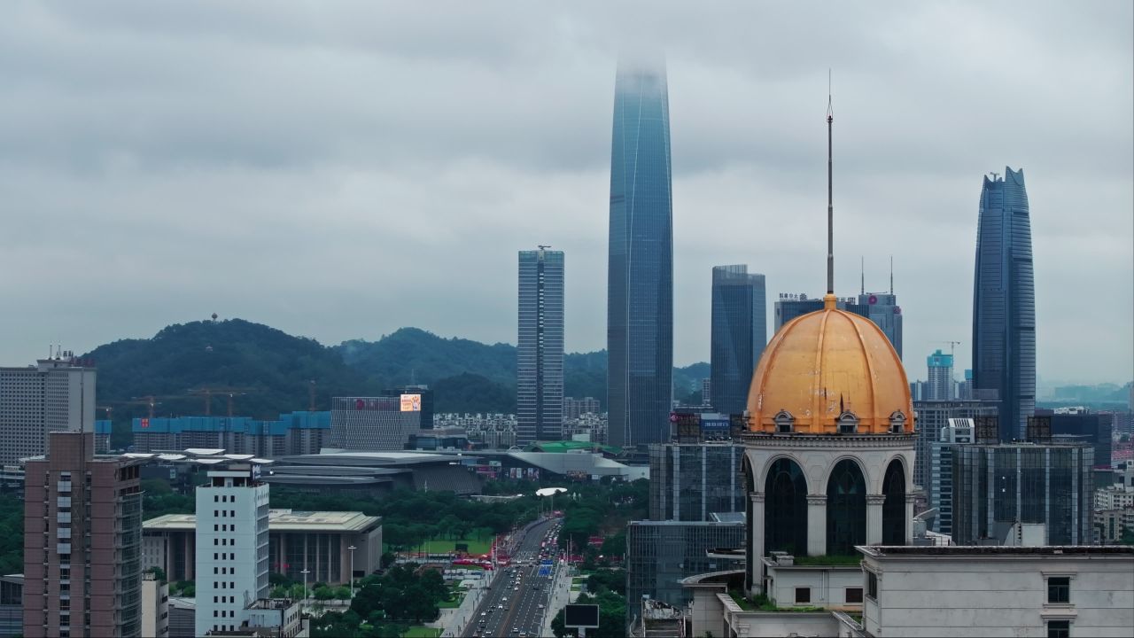 广东东莞城市建筑风光航拍 5
