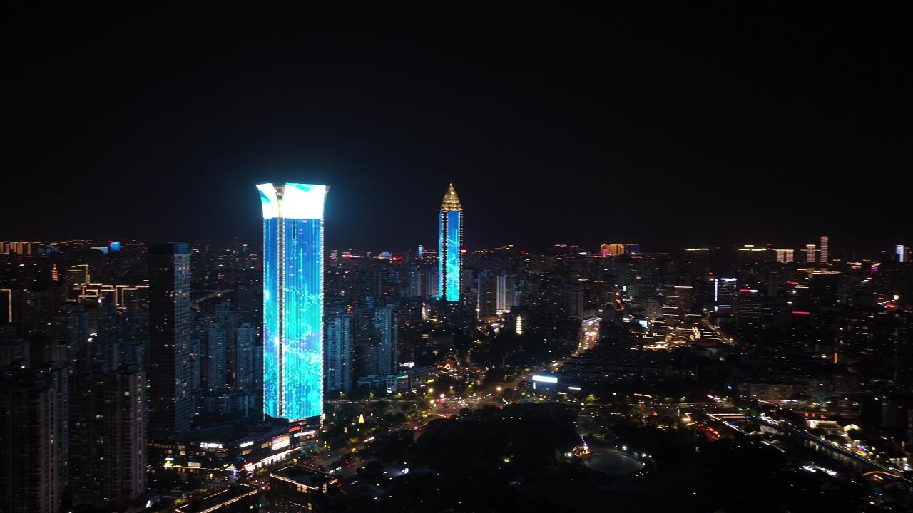 温州城市晚霞和夜景 35