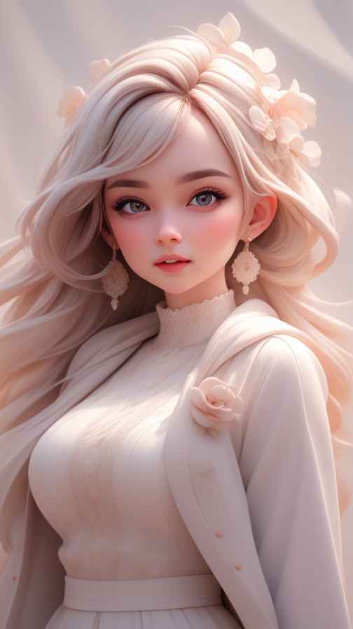 粉色女孩治愈系