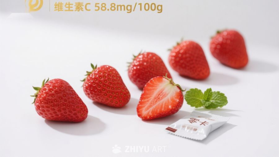 新鲜草莓富含维生素C 498