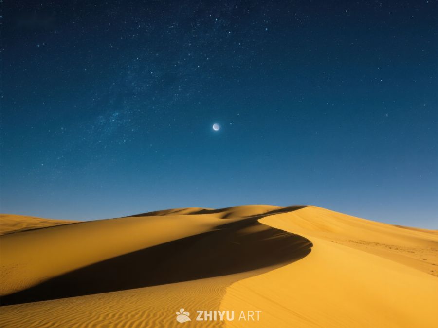 夜空下的沙漠沙丘 327