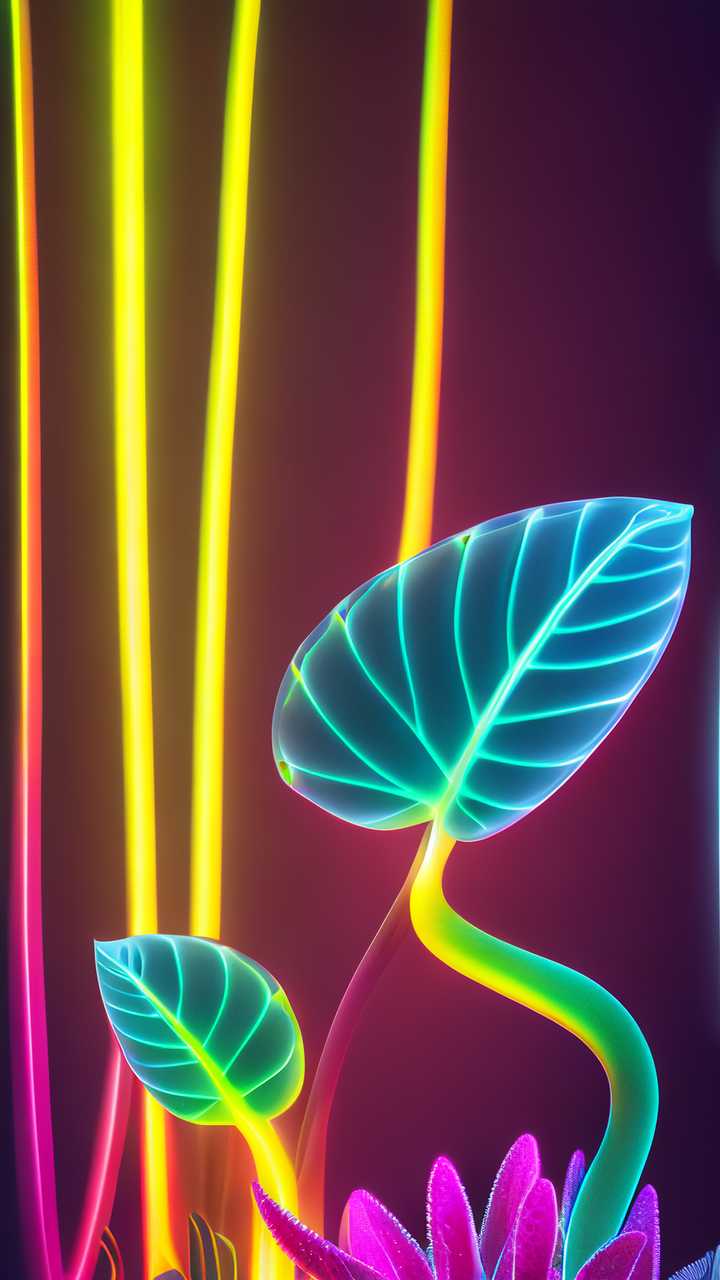 生物发光外来植物光背景