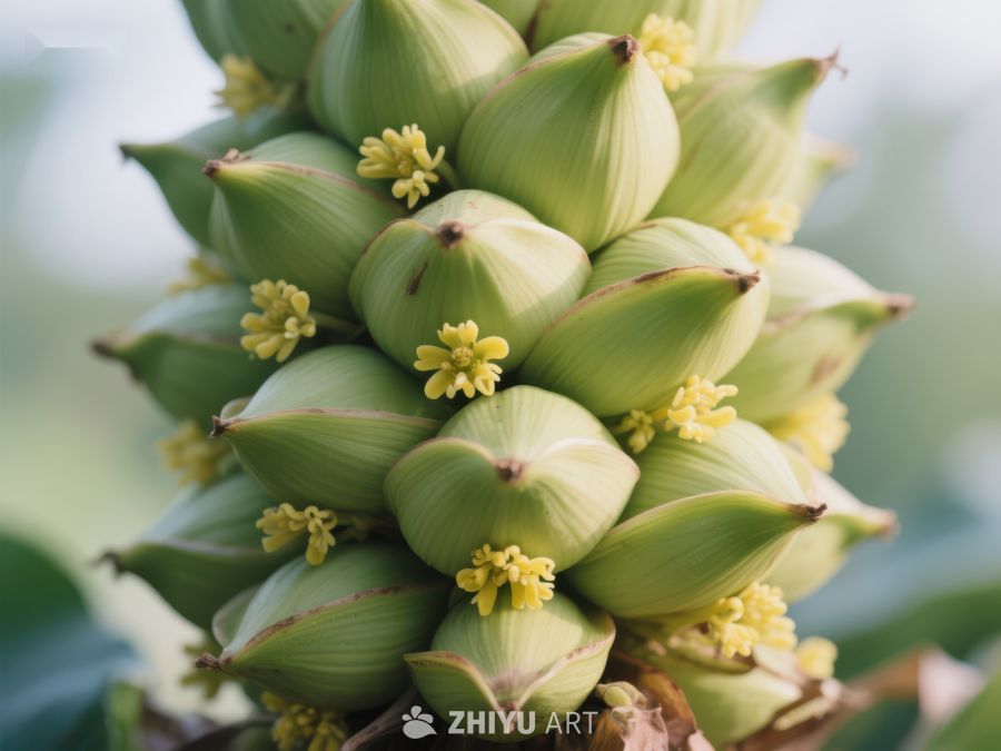 绿色果实簇拥黄色小花 169