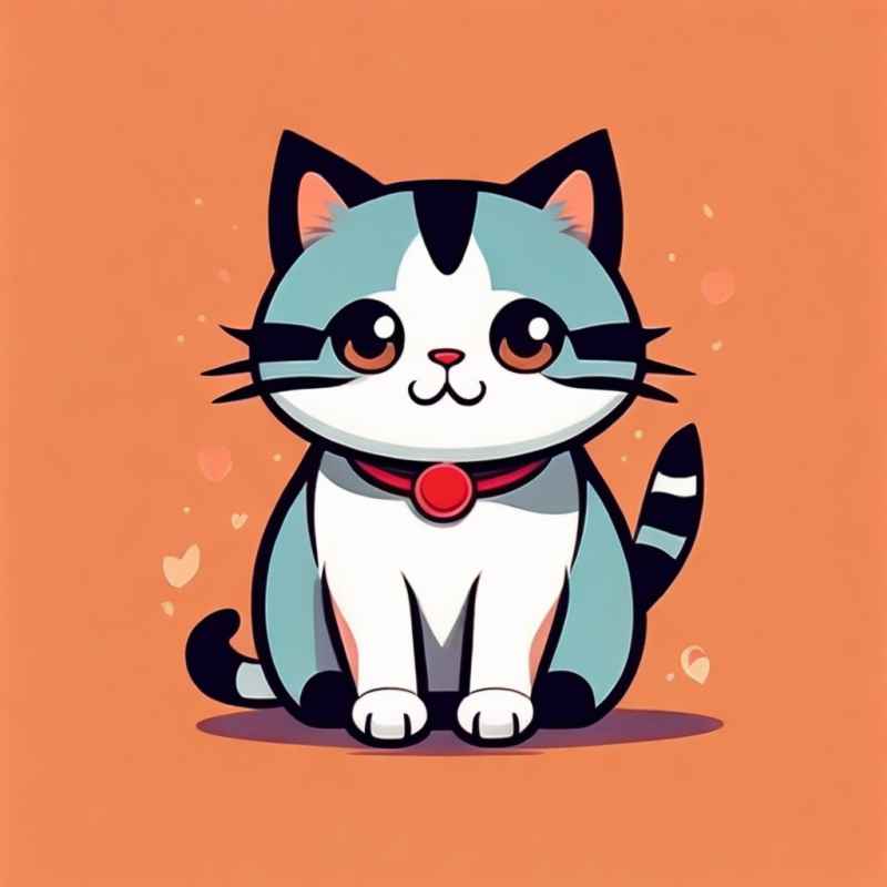 小花猫唯美插画 102