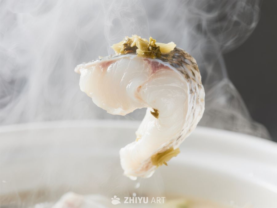 热气腾腾的鱼片汤特写 791