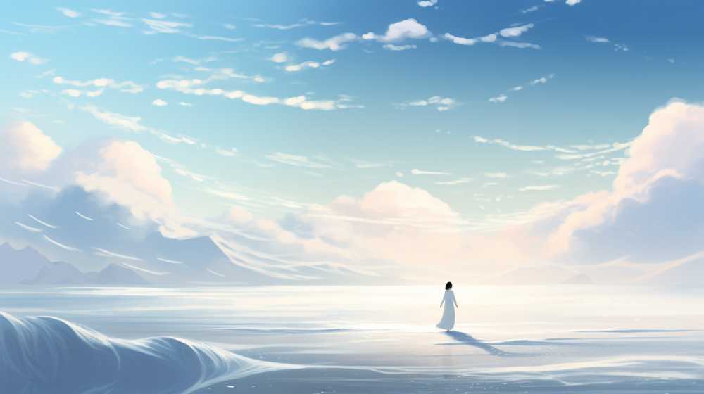 浅白色唯美意境背景图99