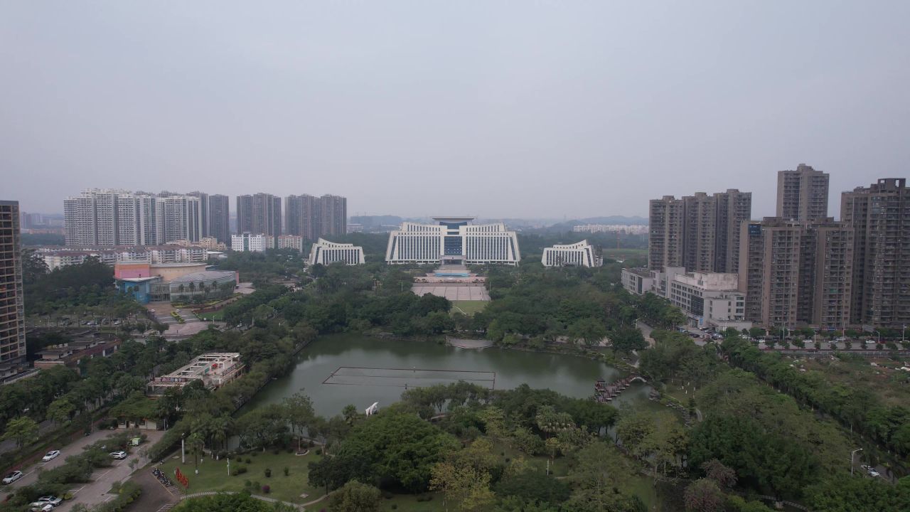 广西钦州市政府建筑航拍 