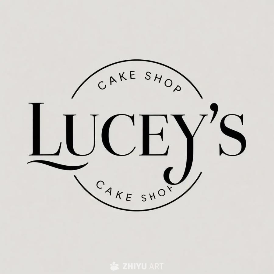 黑色的“Lucey‘s”字样位于图像中心，字体设计