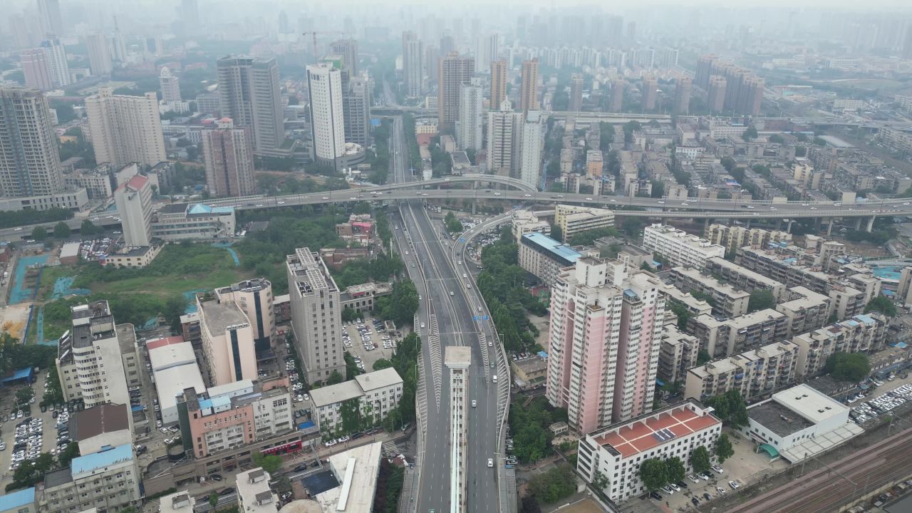 河南郑州城市风光航拍