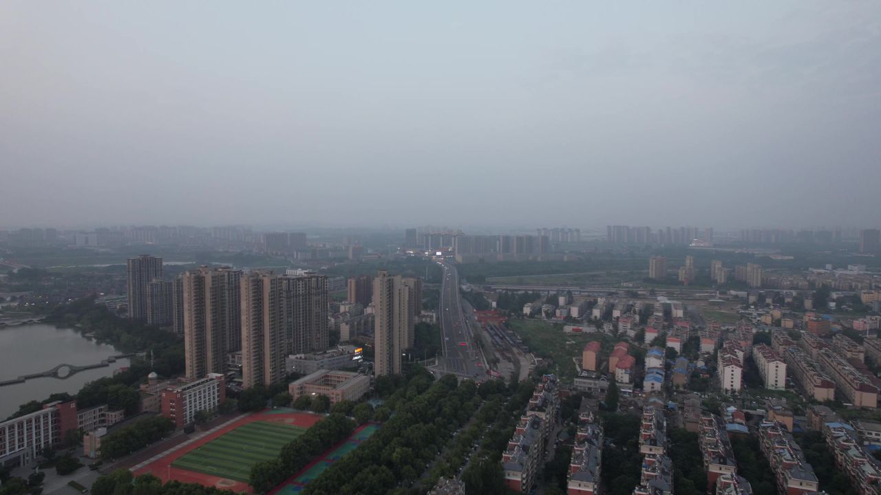 安徽滁州城市建设航拍 