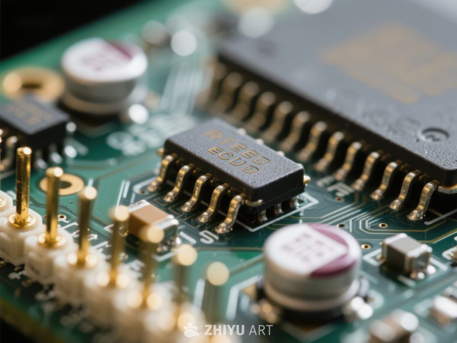 电路板上的微处理器与元件特写 31