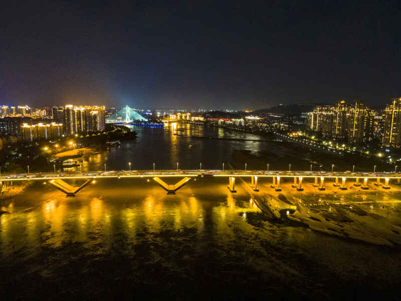 福建福州尤溪大桥航拍摄影图