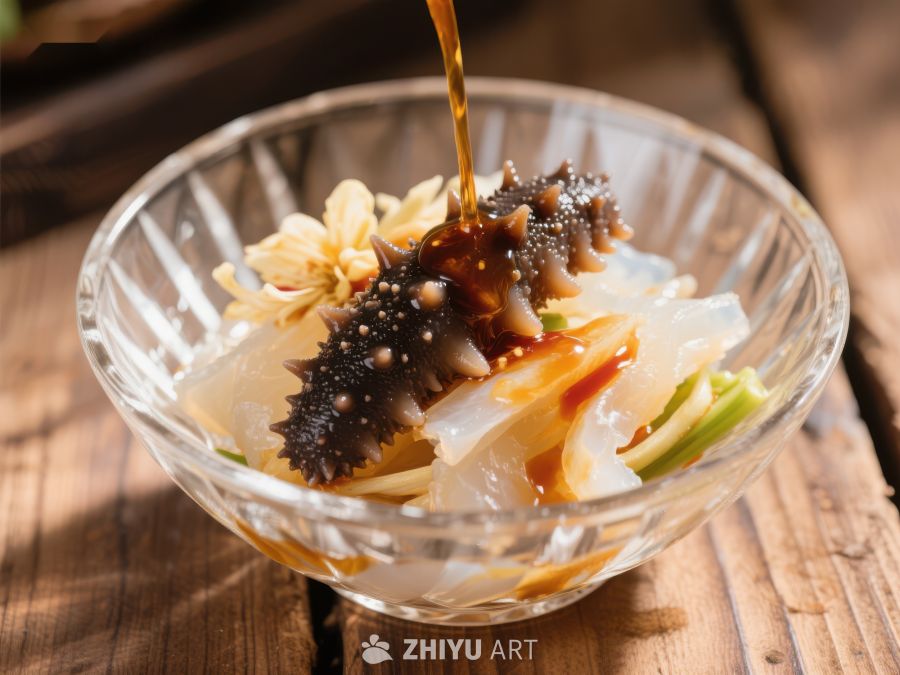 海参拌菜，酱汁倾泻 167