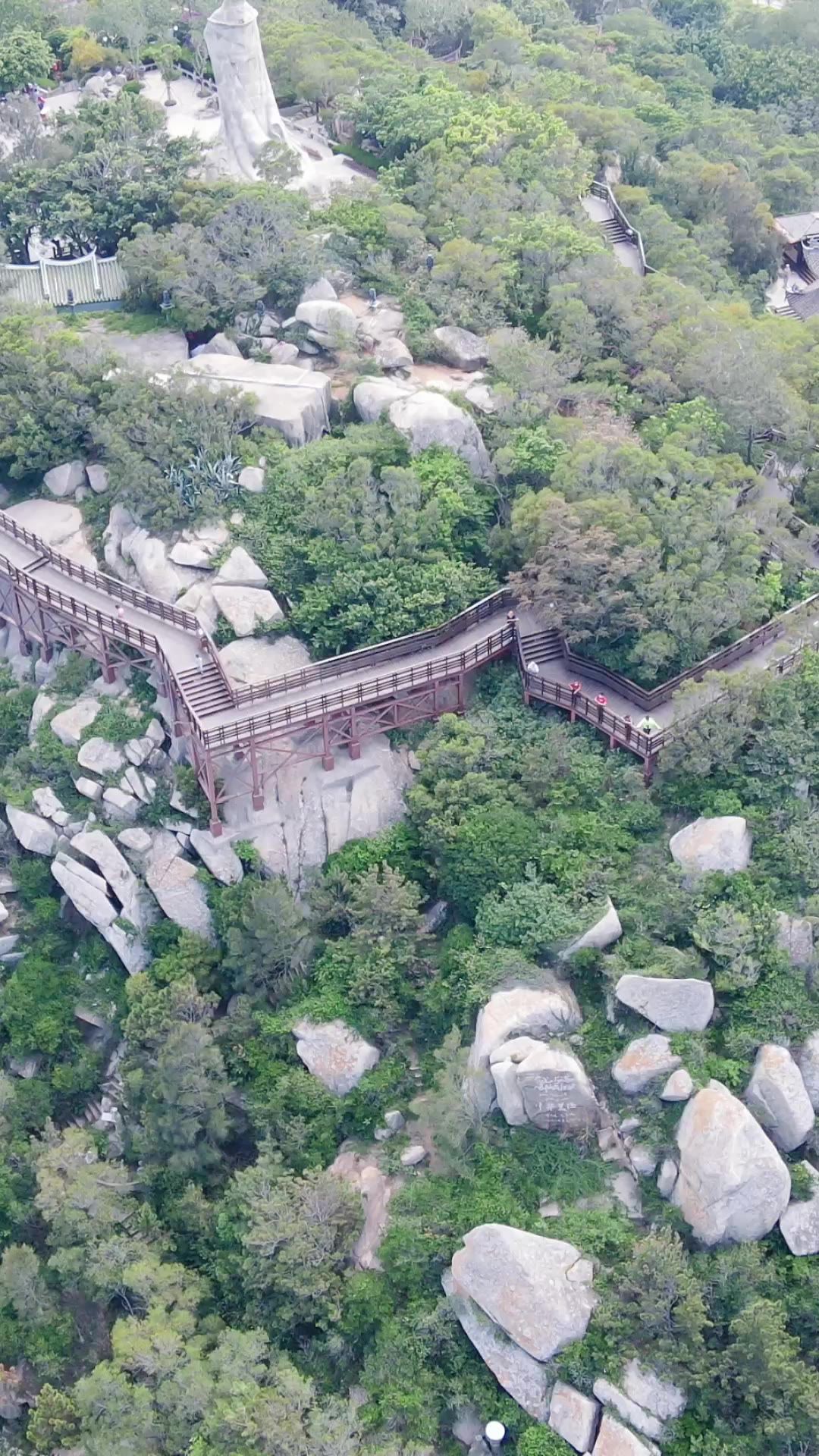 旅游景区福建湄洲岛5A景区竖屏航拍