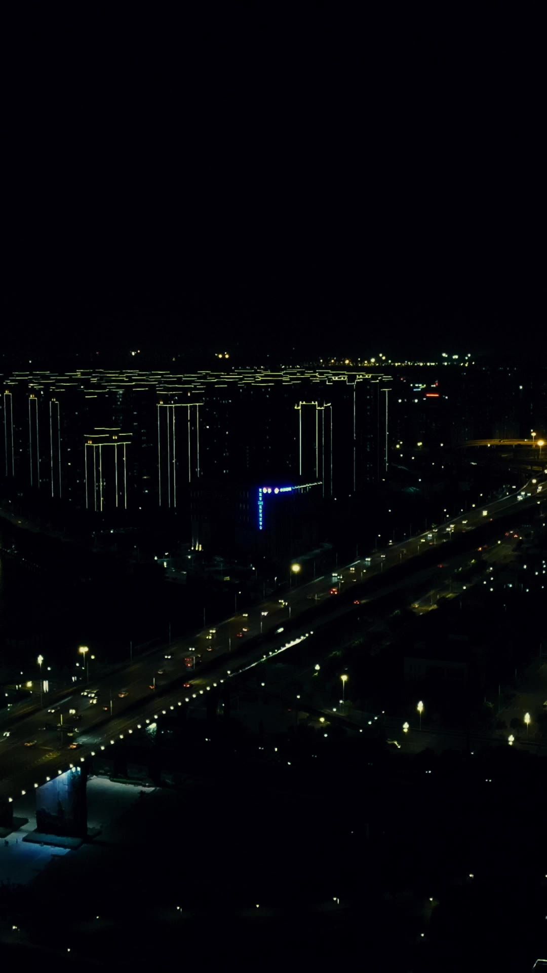 福建厦门城市夜景航拍