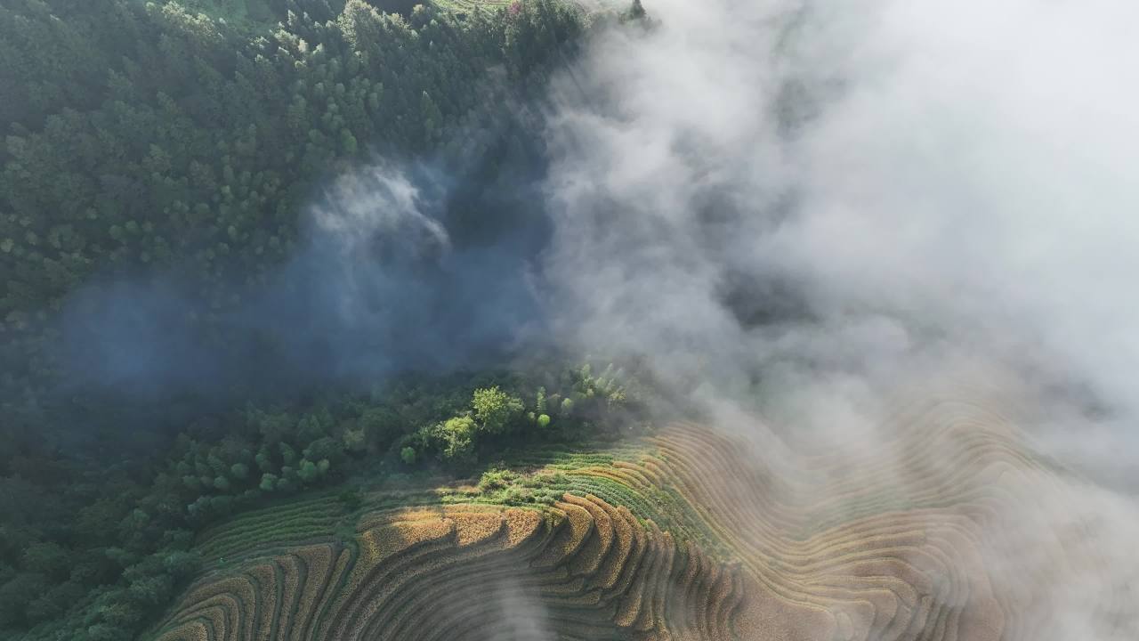 4K航拍桂林龙脊梯田风光 27