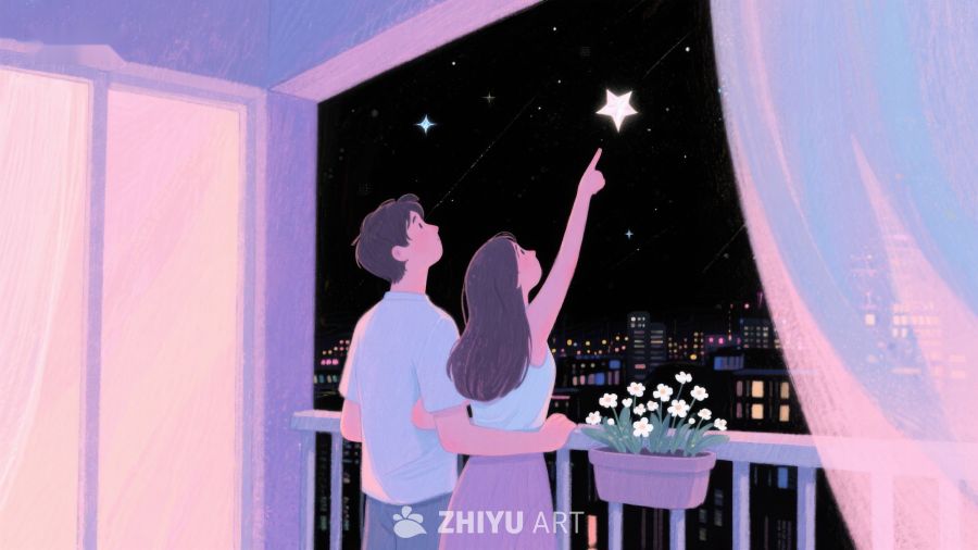 夜空下情侣共赏星辰 579