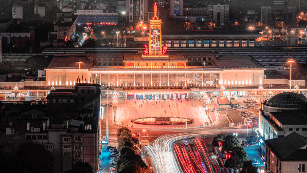 长沙站夜景