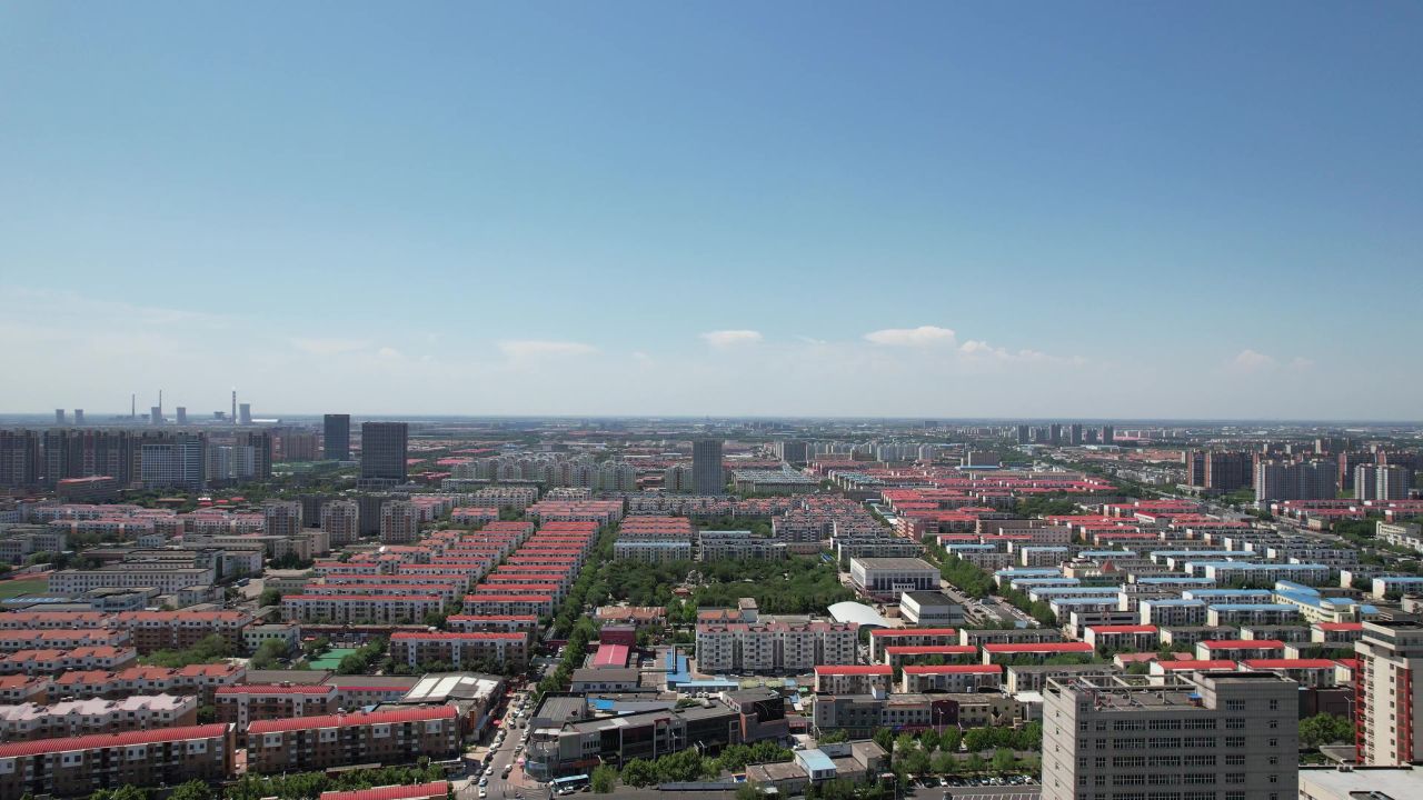 山东东营城市建设航拍
