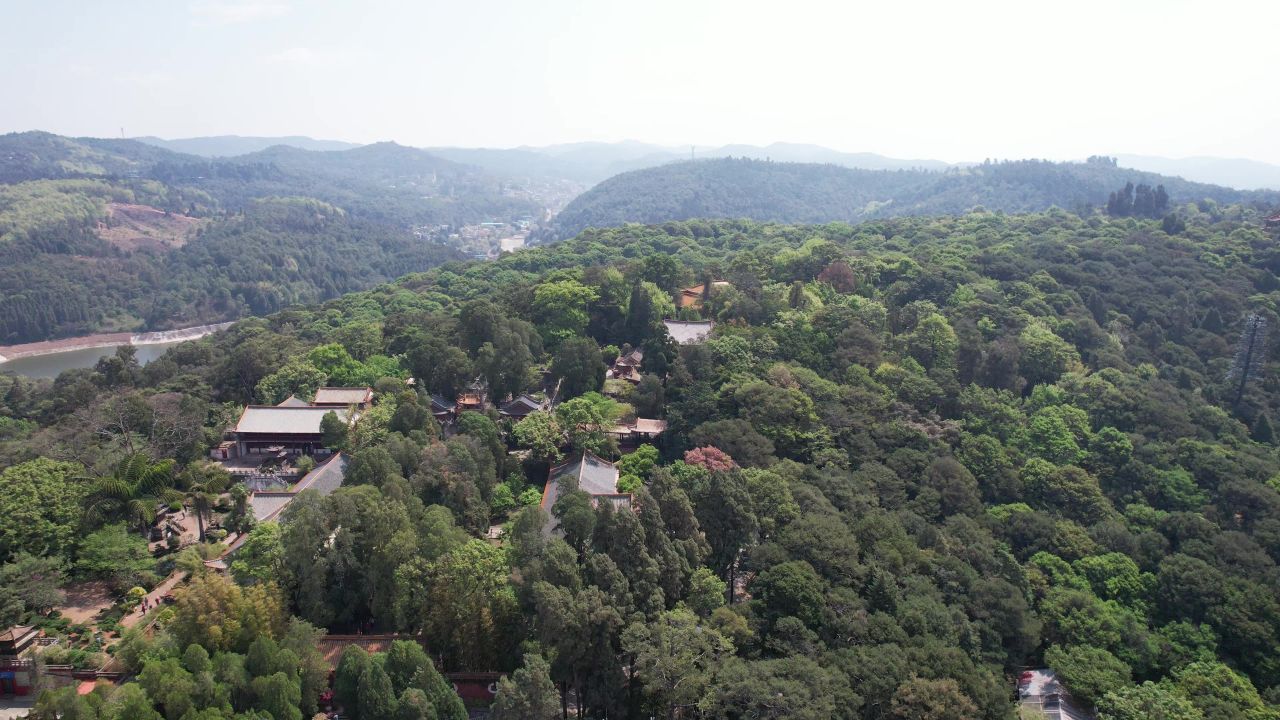 云南昆明金殿4A景区航拍