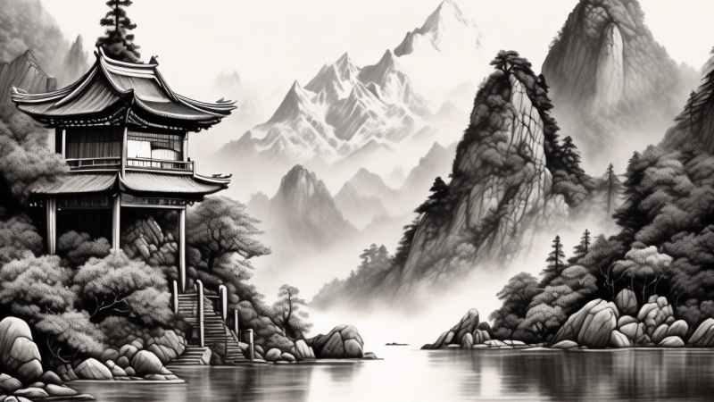 山水风景插画 35
