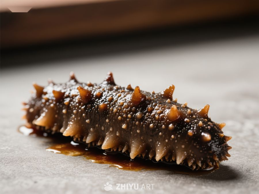 海参特写：质感与色泽