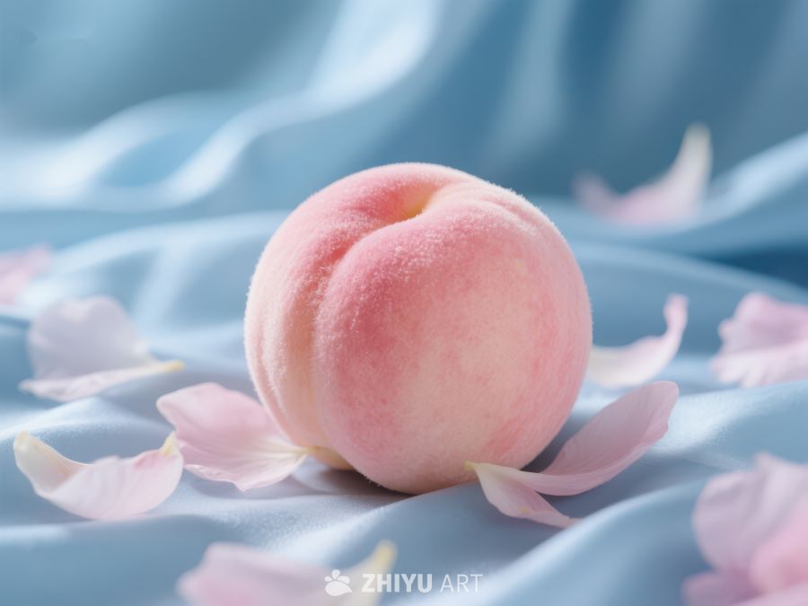 粉嫩桃子与花瓣的柔美组合 93