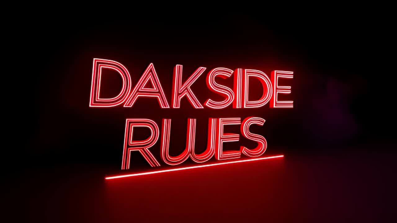 深色背景上，红色霓虹灯勾勒出DAKSIDE和RUL