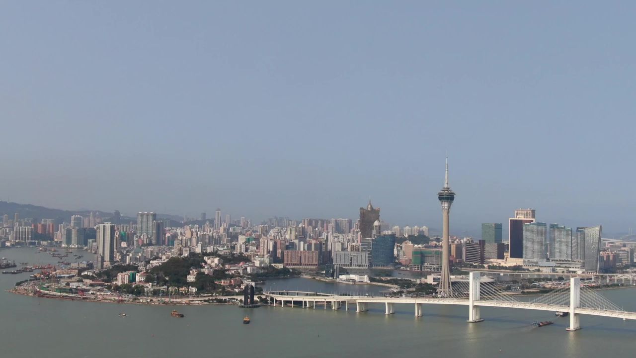 中国 澳门 城市风光 航拍