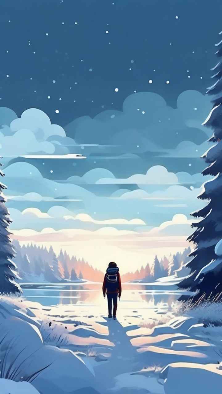 插画冬季背景图 41