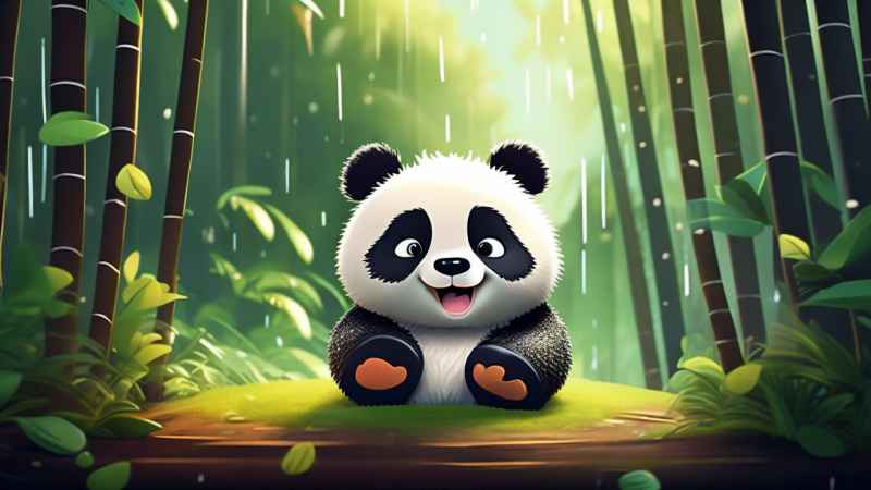 竹林背景雨林熊猫 32