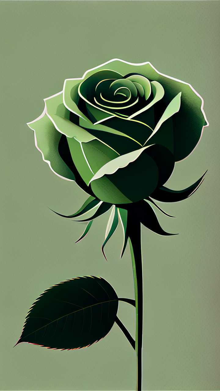 绿色玫瑰花