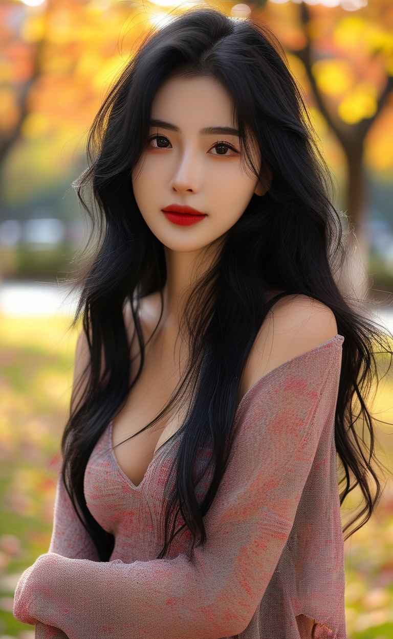 秋天下宽松美女 7