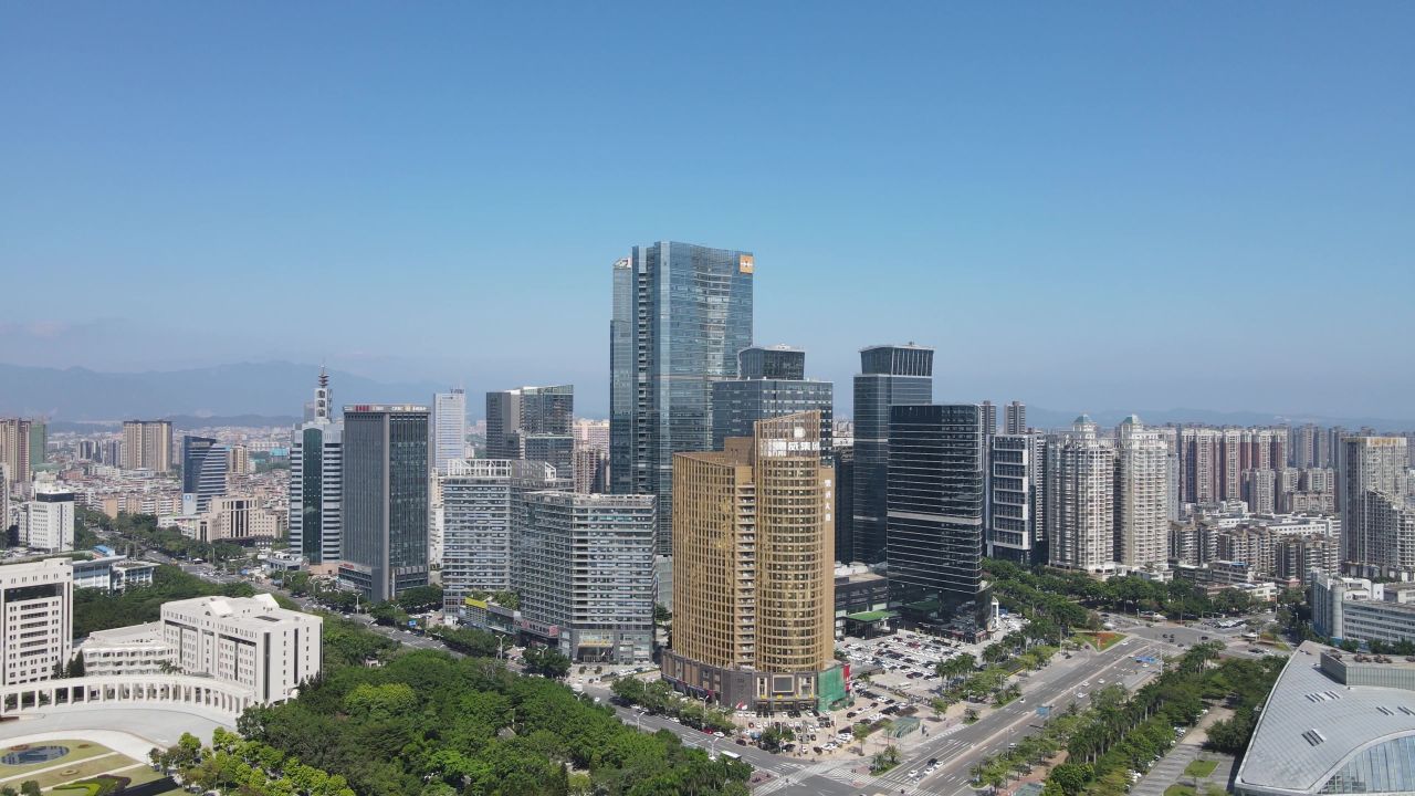惠州市中心航拍