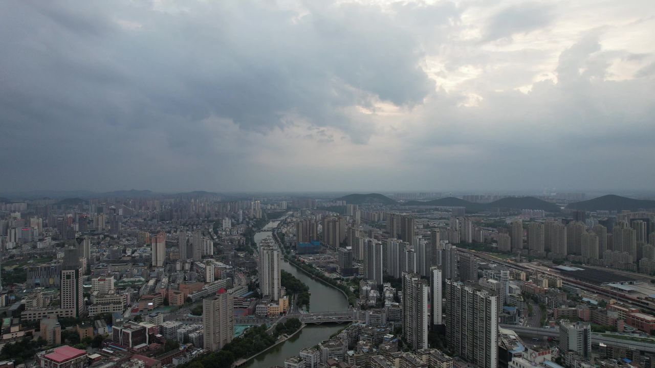 江苏徐州城市大景高楼航拍